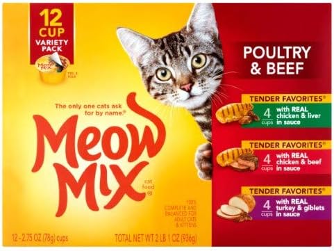 Miau Mix Marhahús & Baromfi Nedves macskaeledel Variety Pack (Csomag 2)