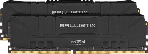 Crucial Ballistix 3000 MHz DDR4 DRAM-Asztali Játék Memória 16GB Kit (8GBx2) CL15 BL2K8G30C15U4B (FEKETE)