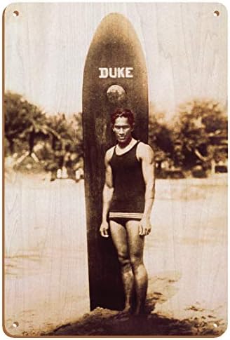 Duke Kahanamoku - Portré, A Híres Hawaii Szörfös, valamint az Olimpiai aranyérmes - Vintage Szépia Tónusú Fotó c.1915 - Prémium 290gsm