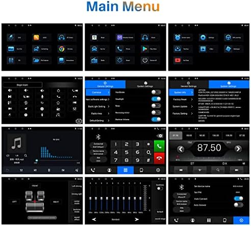 Mopect Dupla Din Android Autó Sztereó 9 Hüvelykes Érintőképernyő autórádió Bluetooth FM Rádió, Támogatja a GPS-Navigációs WiFi Kapcsolat,